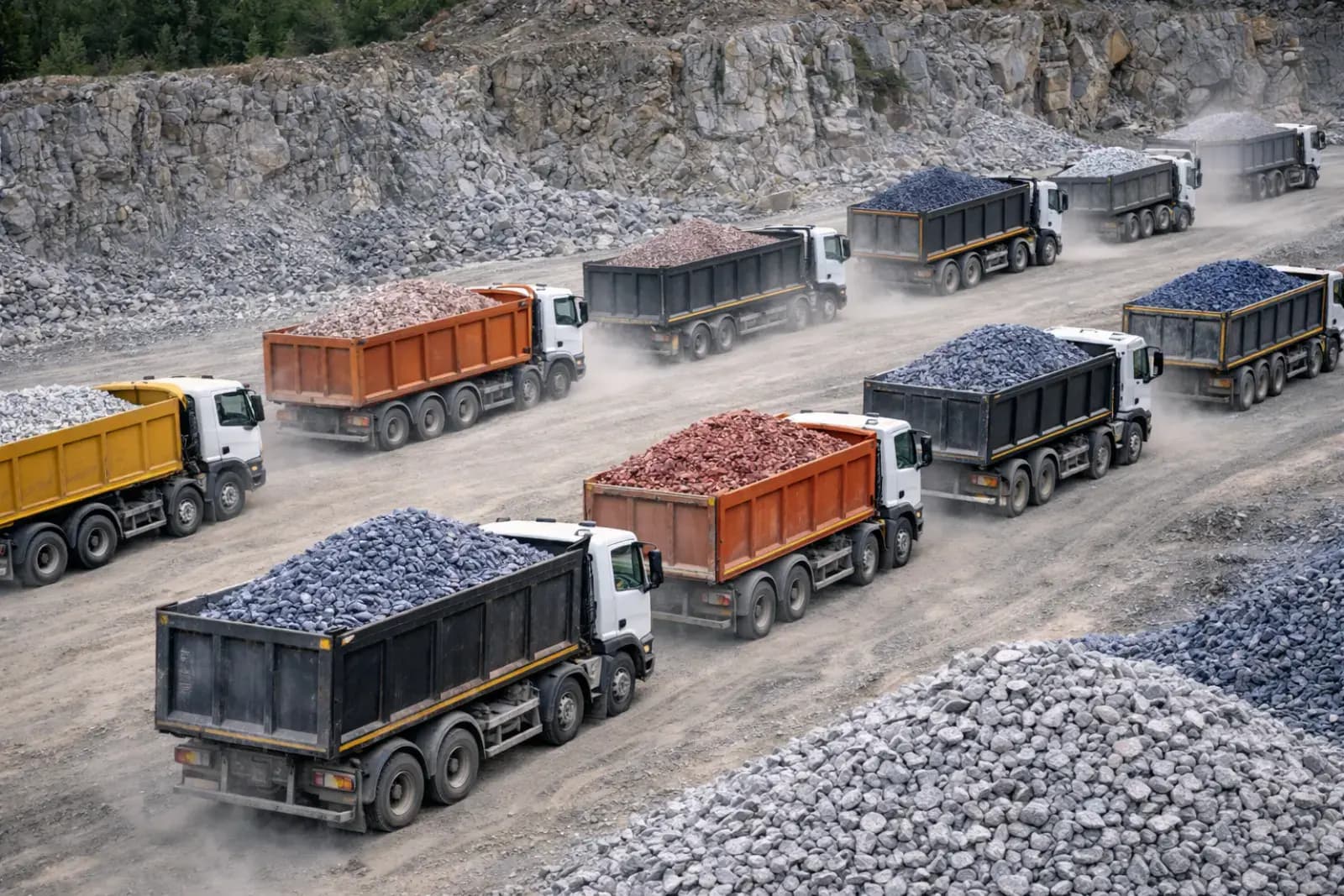 Гранитная крошка, щебень и отсев с доставкой по ЮФО